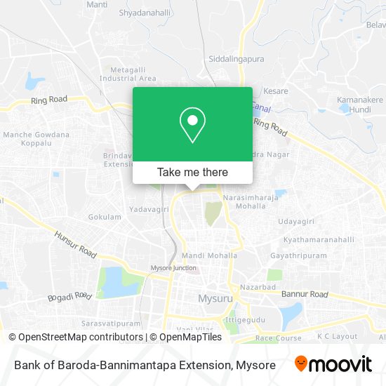 Bank of Baroda-Bannimantapa Extension map
