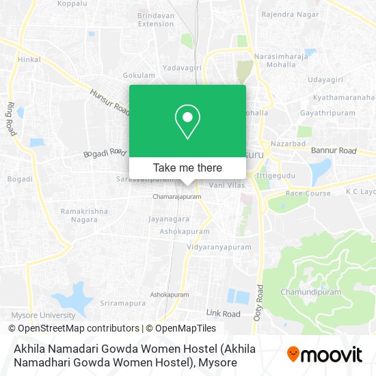 Akhila Namadari Gowda Women Hostel map