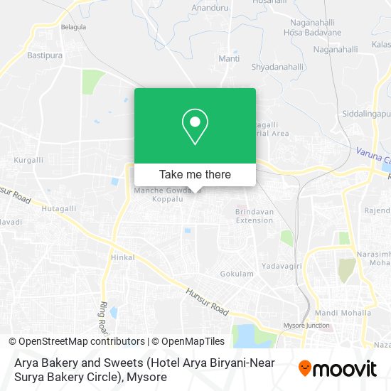 Arya Bakery and Sweets (Hotel Arya Biryani-Near Surya Bakery Circle) map