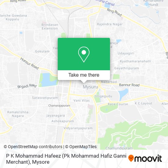 P K Mohammad Hafeez (Pk Mohammad Hafiz Ganni Merchant) map