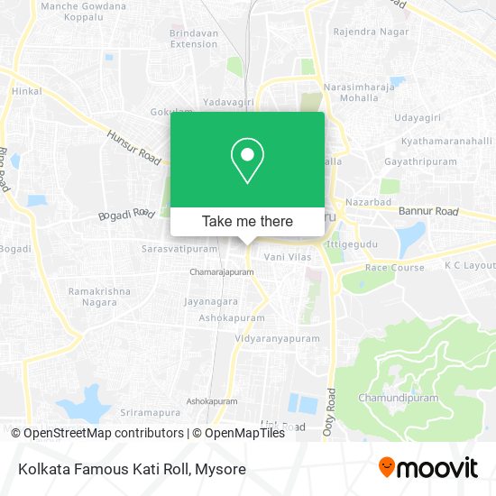 Kolkata Famous Kati Roll map