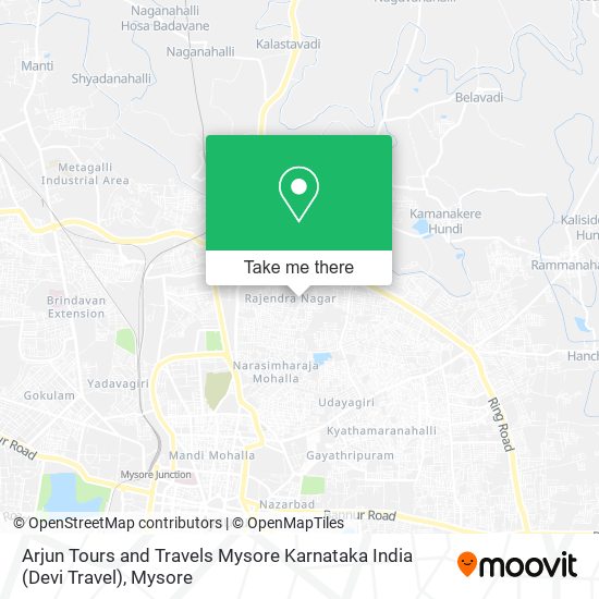 Arjun Tours and Travels Mysore Karnataka India (Devi Travel) map