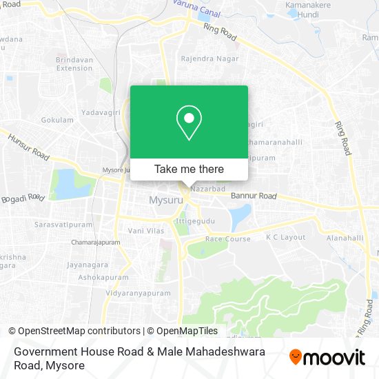 Government House Road & Male Mahadeshwara Road map