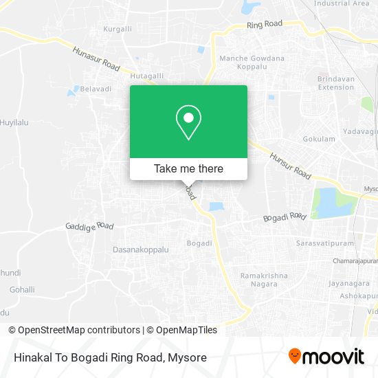 Hinakal To Bogadi Ring Road map