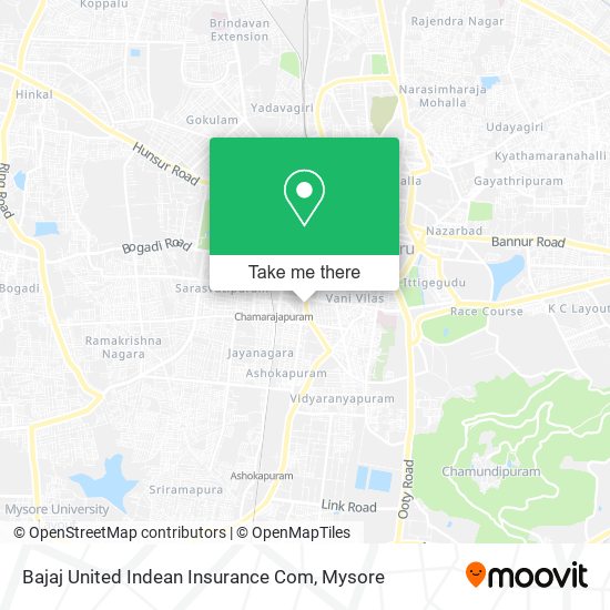 Bajaj United Indean Insurance Com map