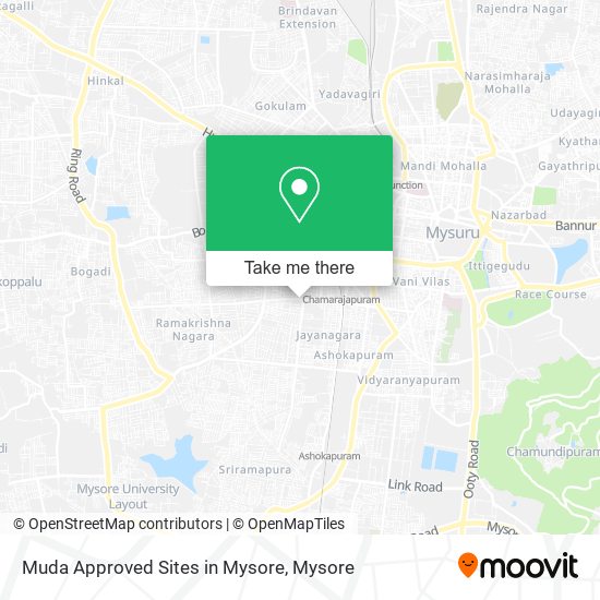 Muda Approved Sites in Mysore map