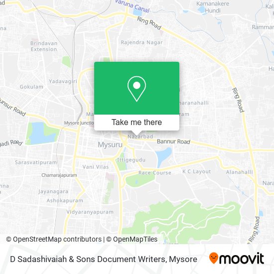 D Sadashivaiah & Sons Document Writers map