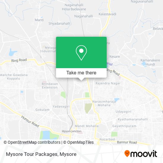 Mysore Tour Packages map
