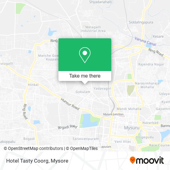 Hotel Tasty Coorg map