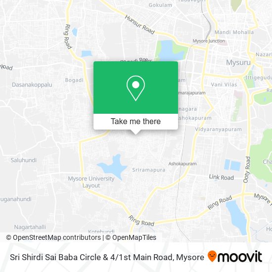 Sri Shirdi Sai Baba Circle & 4 / 1st Main Road map