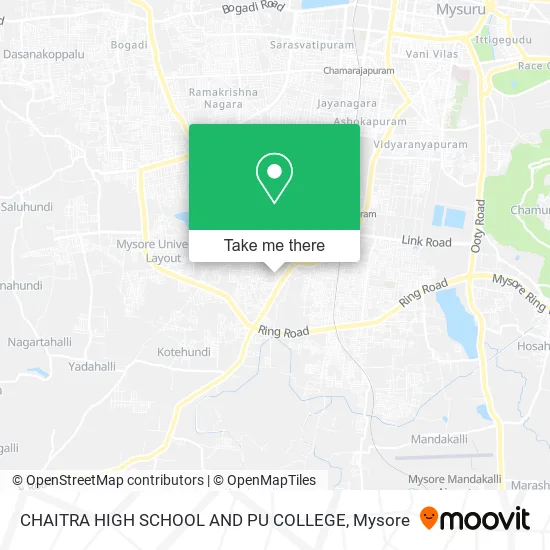 CHAITRA HIGH SCHOOL AND PU COLLEGE map
