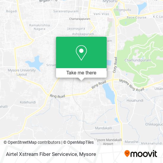 Airtel Xstream Fiber Servicevice map