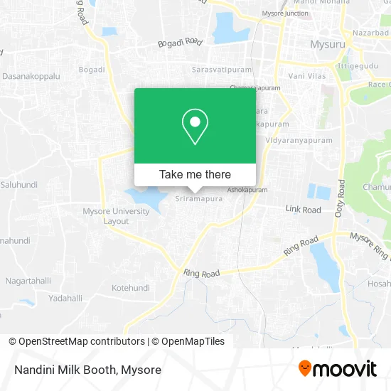 Nandini Milk Booth map