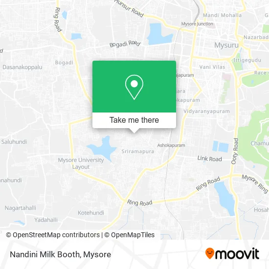 Nandini Milk Booth map