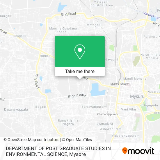 DEPARTMENT OF POST GRADUATE STUDIES IN ENVIRONMENTAL SCIENCE map