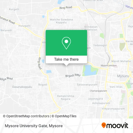 Mysore University Gate map