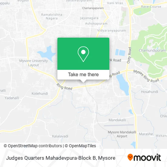 Judges Quarters Mahadevpura-Block B map