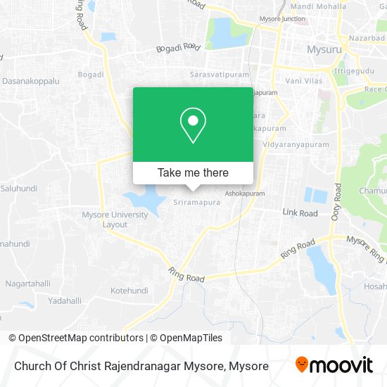 Church Of Christ Rajendranagar Mysore map