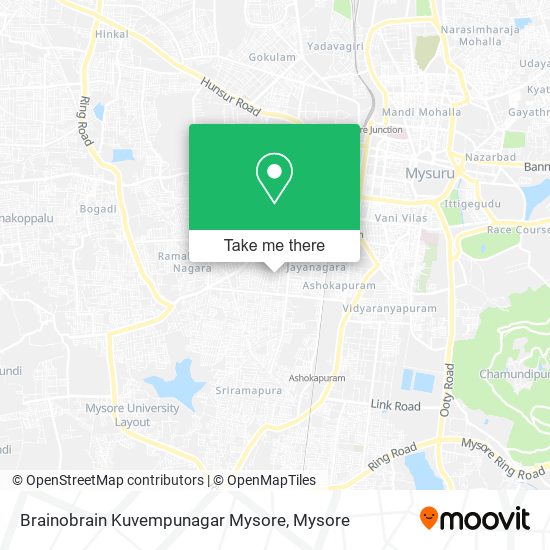 Brainobrain Kuvempunagar Mysore map