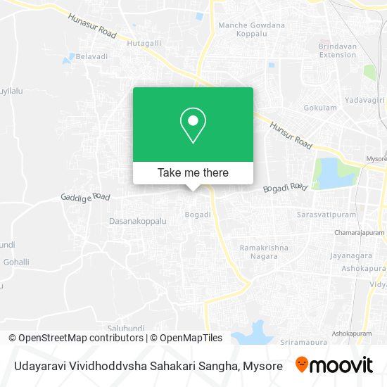 Udayaravi Vividhoddvsha Sahakari Sangha map