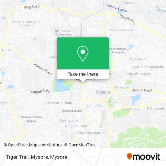 Tiger Trail, Mysore map