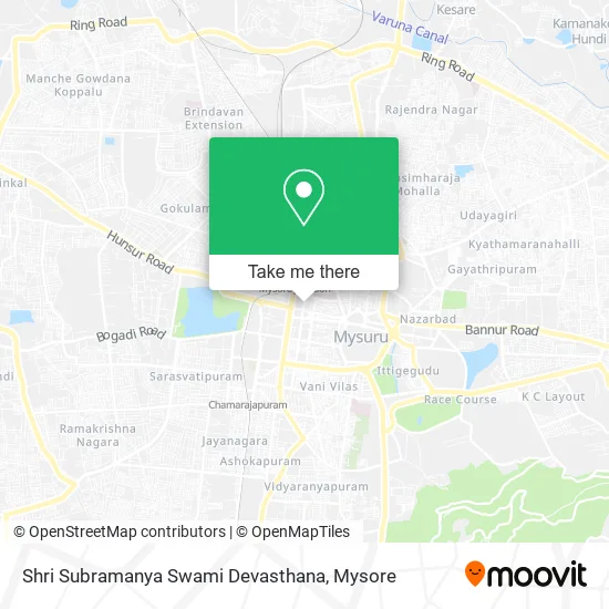 Shri Subramanya Swami Devasthana map