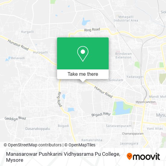 Manasarowar Pushkarini Vidhyasrama Pu College map