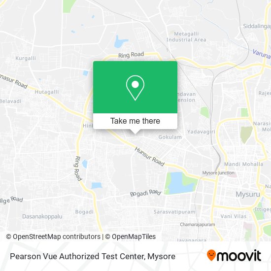 Pearson Vue Authorized Test Center map