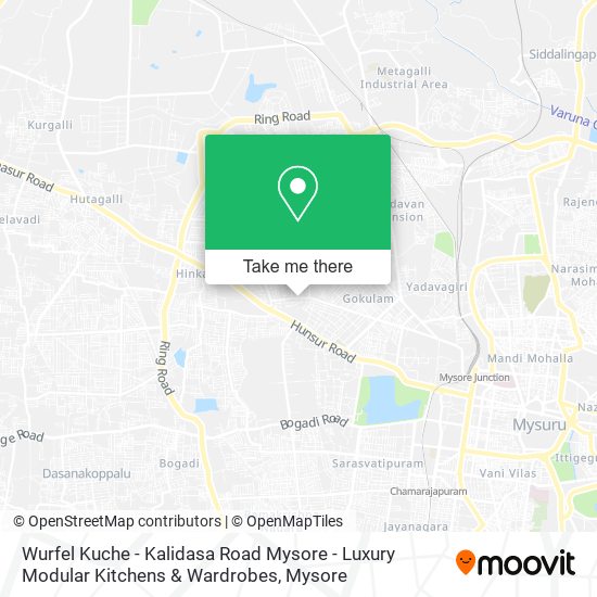 Wurfel Kuche - Kalidasa Road Mysore - Luxury Modular Kitchens & Wardrobes map
