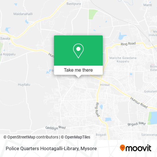 Police Quarters Hootagalli-Library map