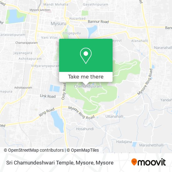 Sri Chamundeshwari Temple, Mysore map