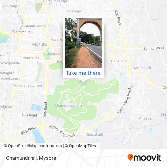 Chamundi hill map