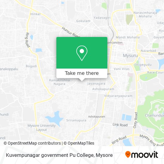 Kuvempunagar government Pu College map