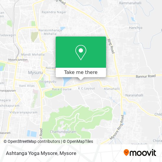 Ashtanga Yoga Mysore map
