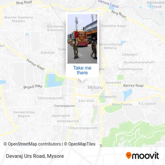Devaraj Urs Road map