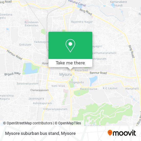 Mysore suburban bus stand map