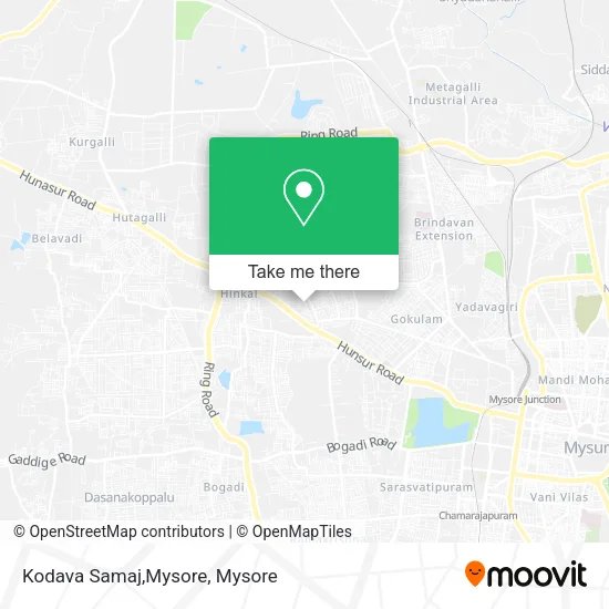 Kodava Samaj,Mysore map