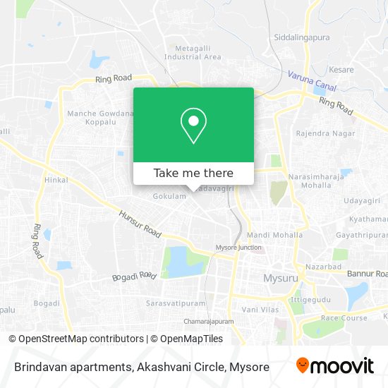 Brindavan apartments, Akashvani Circle map