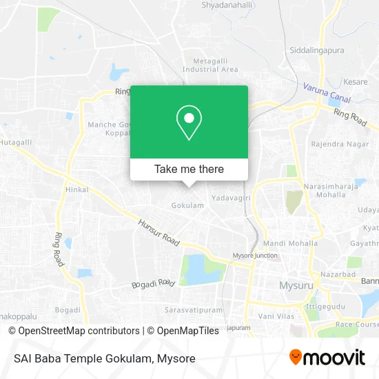 SAI Baba Temple Gokulam map