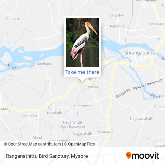 Ranganathittu Bird Sanctury map