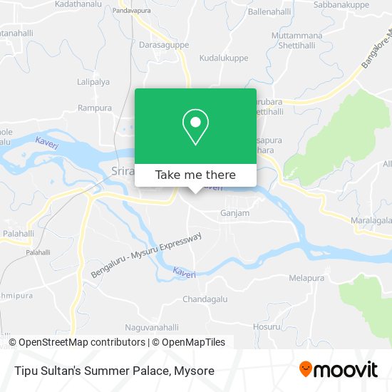 Tipu Sultan's Summer Palace map