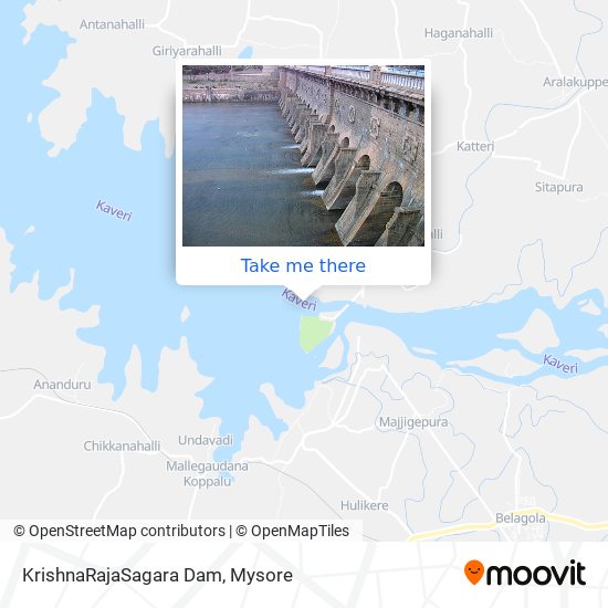 KrishnaRajaSagara Dam map