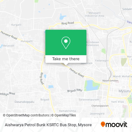 Aishwarya Petrol Bunk KSRTC Bus Stop map
