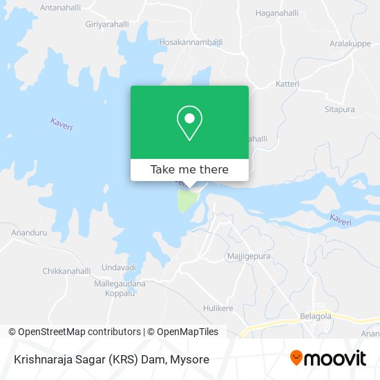 Krishnaraja Sagar (KRS) Dam map