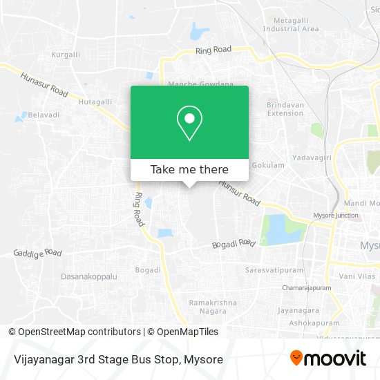 Vijayanagar 3rd Stage Bus Stop map