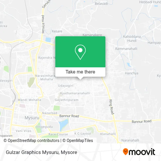 Gulzar Graphics Mysuru map