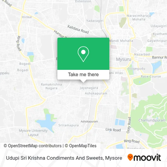 Udupi Sri Krishna Condiments And Sweets map