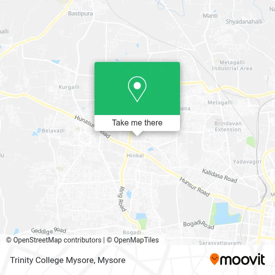 Trinity College Mysore map
