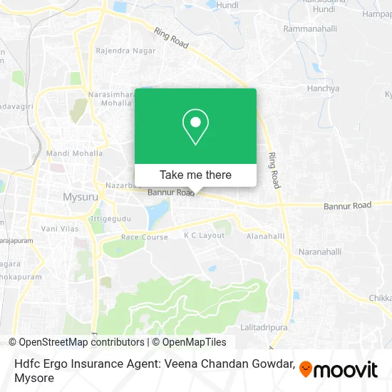 Hdfc Ergo Insurance Agent: Veena Chandan Gowdar map