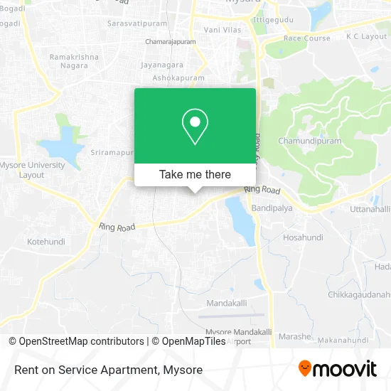 Rent on Service Apartment map